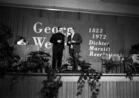The 150th birthday of the poet Georg Weerth was celebrated on 17. 2. 1972 with an event in his native Detmold. Germany