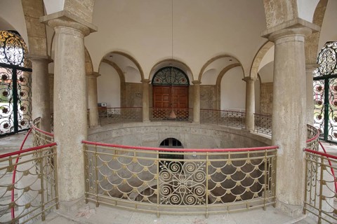 Interior photos of the spa fountain in Art Nouveau style