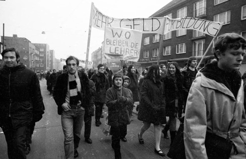 Students in the Ruhr area in the years 1965 to 1971 demonstrated in the Ruhr cities of Dortmund