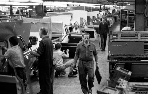 Manual labour in the car industry