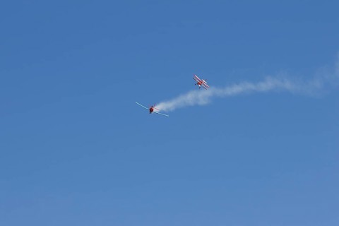 Yak and Biplane demonstration flight
