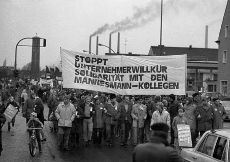 The dismissal of workers at the Mannesmann factory after a spontaneous strike not led by the union provoked protests by Mannesmann workers in Duisburg and other locations on 7 November 1973 and solida...