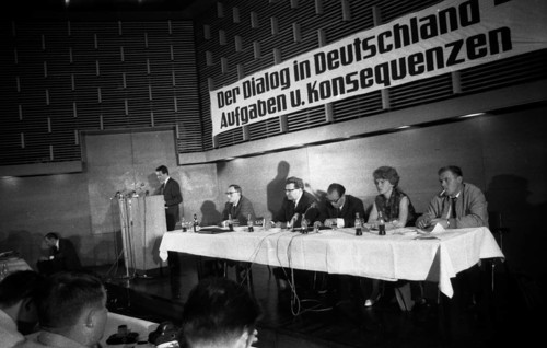 Dialogue in Germany was the motto of a conference of youth associations from East and West in June 1966 in the town hall in Oberhausen