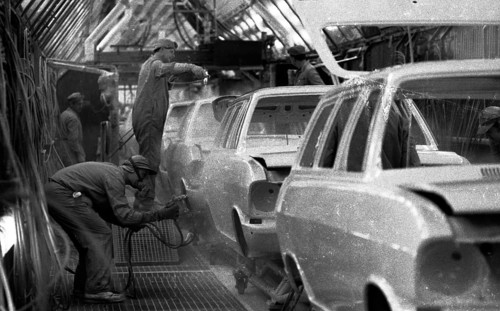 Manual labour in the car industry