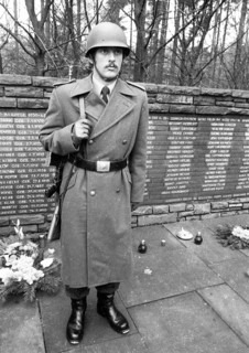 A meeting of the traditional associations of the Waffen- SS to honour their dead of the 6th SS Division North on 14. 11. 1971 in Hunrueck was accompanied by the Bundeswehr with officers and a squad of...