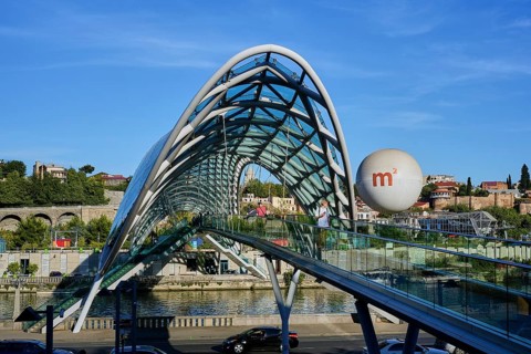 Peace Bridge over the Kura River