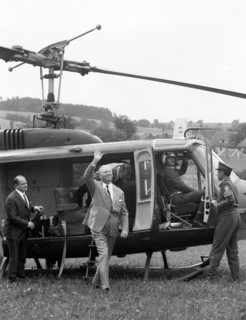 Federal Chancellor Kurt-Georg Kiesinger in 1969 opening the campaign for the 1969 federal election in his constituency of Loerrach