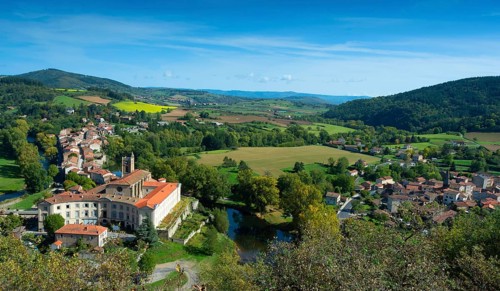 Lavoute Chilhac labelled Les Plus Beaux Villages de France. Priory Sainte-Croix