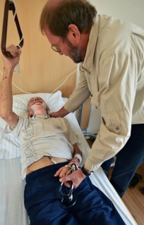 The Mother Theresa Hospice offers its guests a dignified home in a new friendly ambience for the patients in their last stage of life. This patient with carcinoma of the floor of the mouth caused by s...
