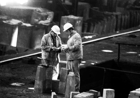The Oxygen steelworks Phoenix of Hoesch AG on 25. 7. 1973 produced steel. Today