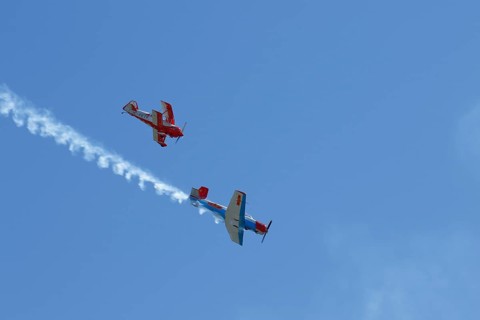 Yak and Biplane demonstration flight