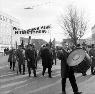 Trade union activities in the years 1965 to 1971 on the subject of co-determination and Montanmitbestimmung in the Ruhr area