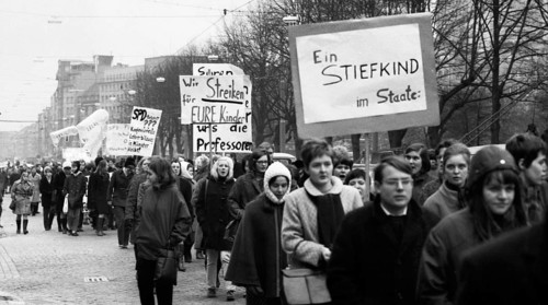 Students at the Paedagogische Hochschule in Dortmund and other universities protested in 1968 against an educational malaise