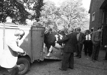 The auction of a bankrupt farm on 22. 09. 1971 in Greven in Muensterland
