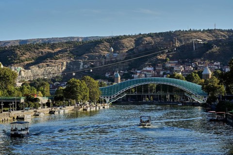 Peace Bridge over the Kura River