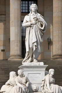 Schiller Monument by Reinhold Begas on Gendarmenmarkt in front of the concert hall