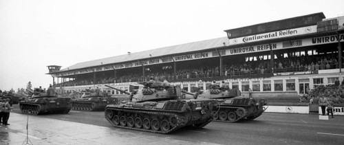 Parade of the Bundeswehr on the 20th anniversary of the founding of NATO in April 1969 at Dortmund Airport