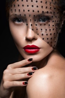 Beautiful girl with a veil