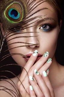 Beautiful girl with bright makeup