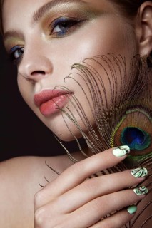 Beautiful girl with bright makeup