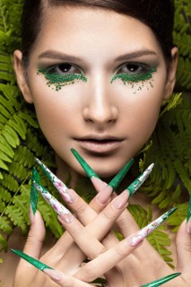 Beautiful girl with art make-up