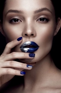 Beautiful girl with art make-up