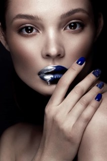 Beautiful girl with art make-up