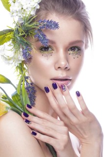 Beautiful girl with art make-up