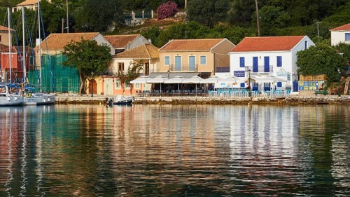 Colourful and white houses