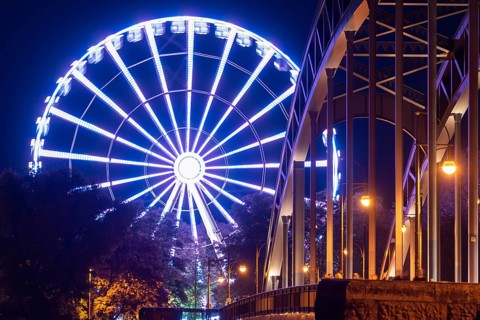 Illuminated Ferris wheel