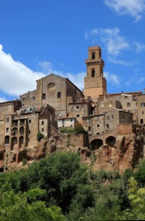 View of the old town of Pitigliano