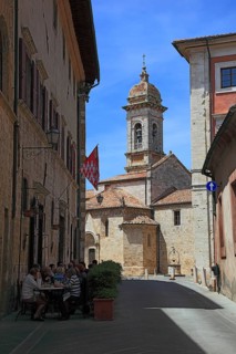 In the historic village of San Quirico d'Orcia