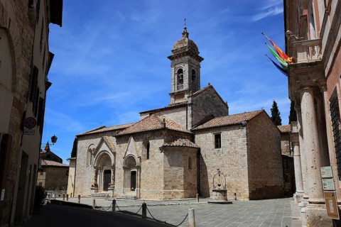 In the historic village of San Quirico d'Orcia