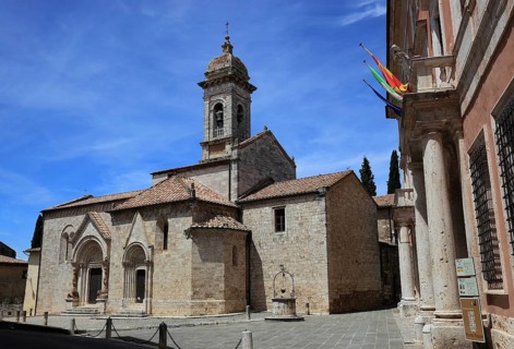 In the historic village of San Quirico d'Orcia