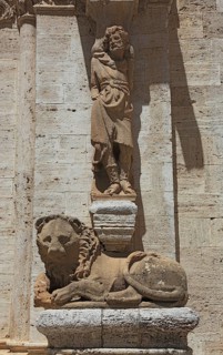 In the historic village of San Quirico d'Orcia