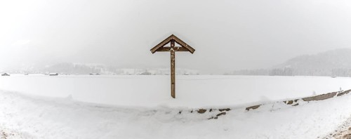 Field cross with Christ figure