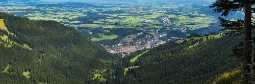 Panorama over the Steigbach valley towards Immenstadt