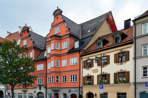 Gabled houses at St.-Mang-Platz in Kempten