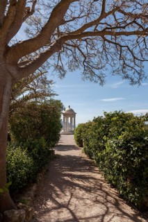 Ionian pavilion with garden at Son Marroig manor
