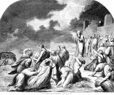 The thunderstorm in harvest time