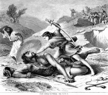 David slays Goliath