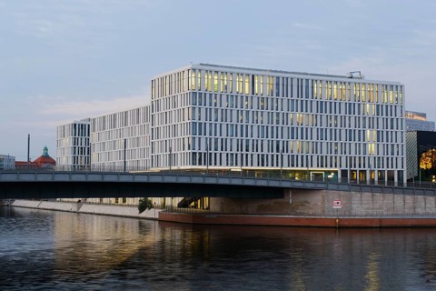 Modern office building on the Spree