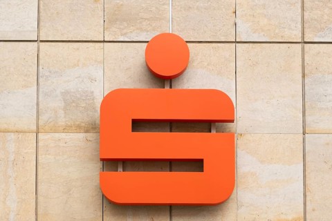 Facade with Sparkasse logo