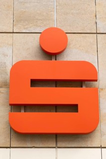 Facade with Sparkasse logo