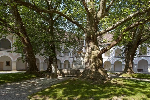 Inner courtyard of Heiligenkreuz Abbey