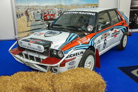 Historic rally vehicle Lancia Delta HF Integrale Martini Racing