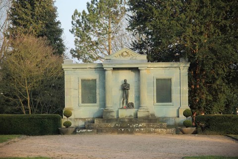 War memorial at the cemetery