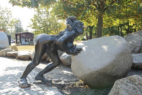 Witch sculpture at the Hexentanzplatz
