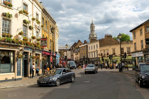 People and traffic on Church Street