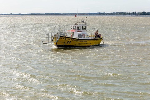 Harwich Harbour Ferry boat approaching Felixstowe